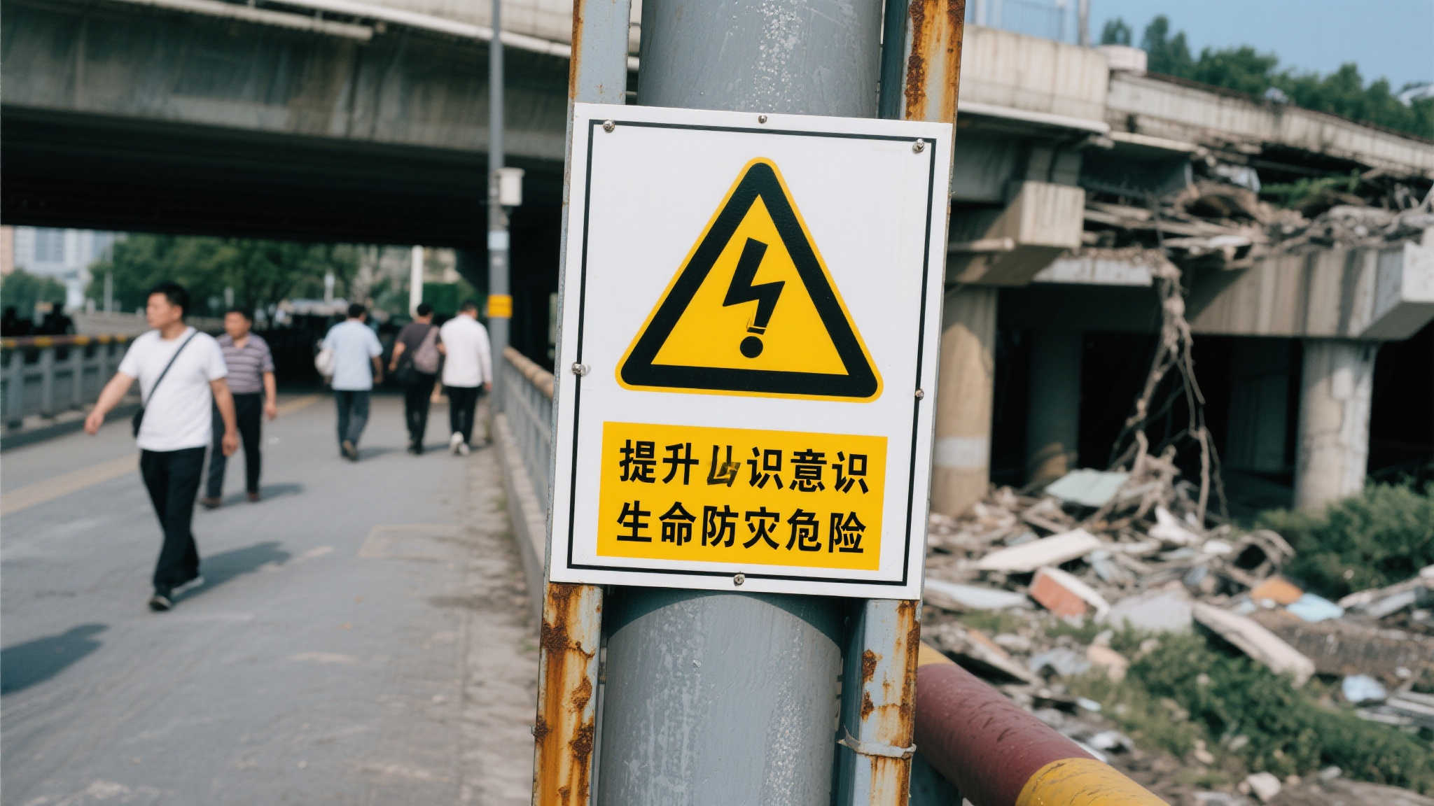 捕鱼者无视警告,勇闯水库危险区域 通常情况下,针对公共安全问题,有关部门都会设置醒目